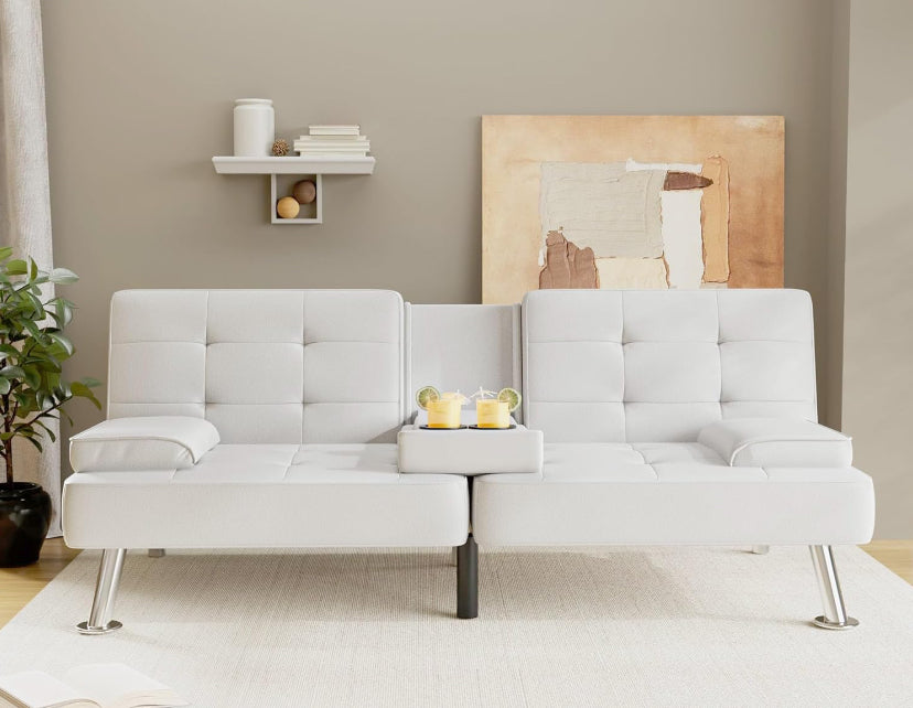 White futon